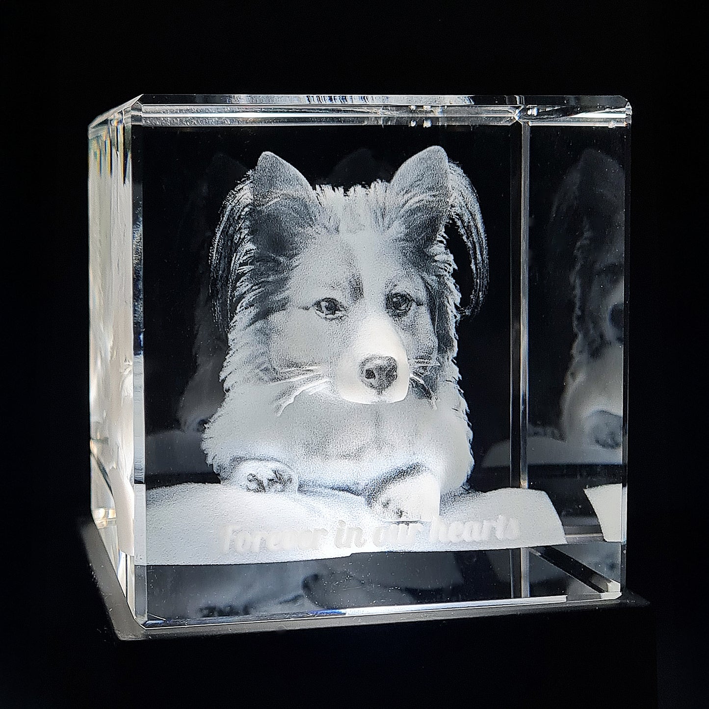 Custom LED Crystal - Medium 70x70x70mm square Cube