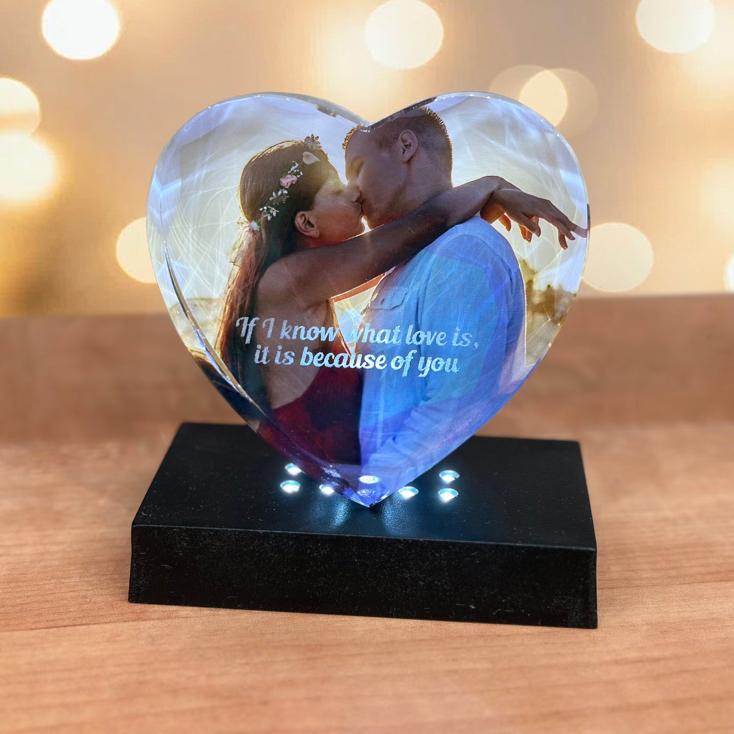 Custom LED Crystal - Heart Shape