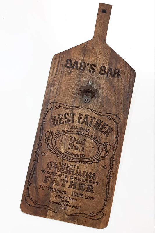 Wooden Bottle Opener custom engraved chopping board