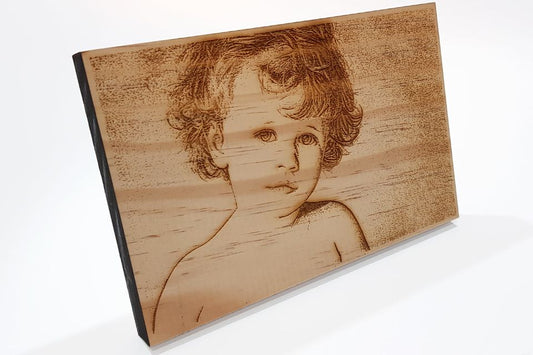 Customized photograph on pinewood.