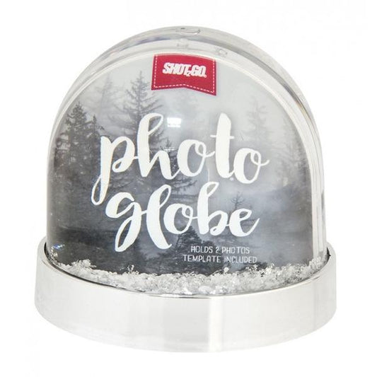 Silver Glitter Photo Globe