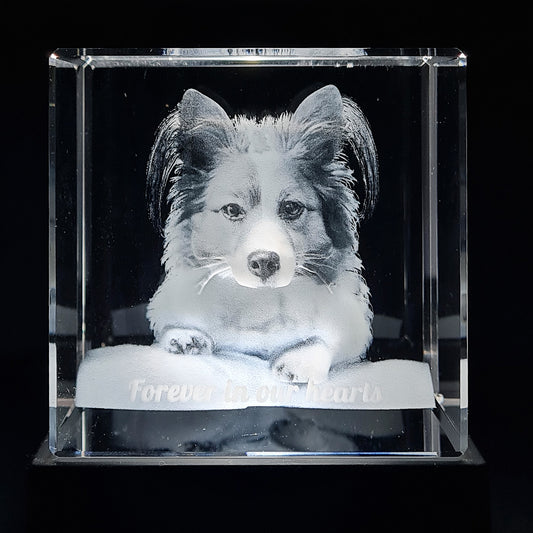 Custom LED Crystal - Medium 70x70x70mm  square Cube