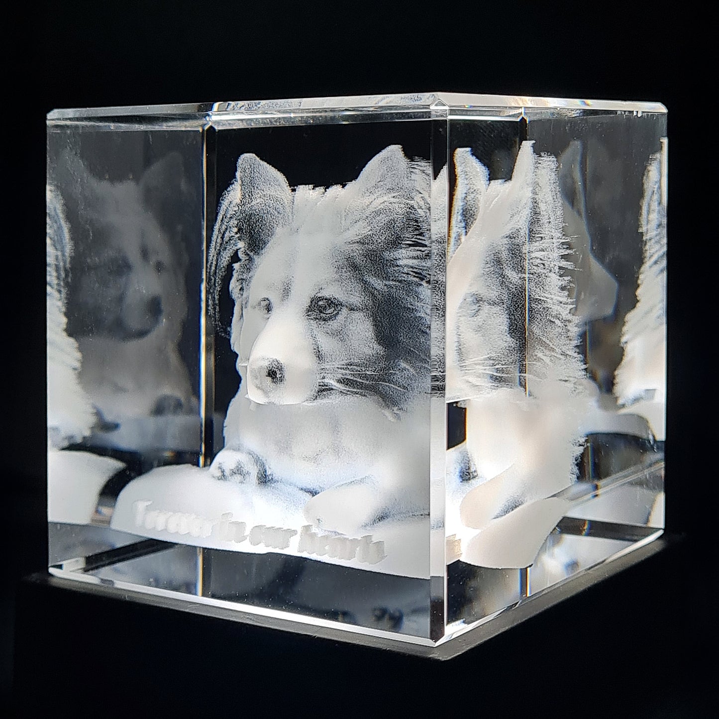 Custom LED Crystal - Medium 70x70x70mm  square Cube
