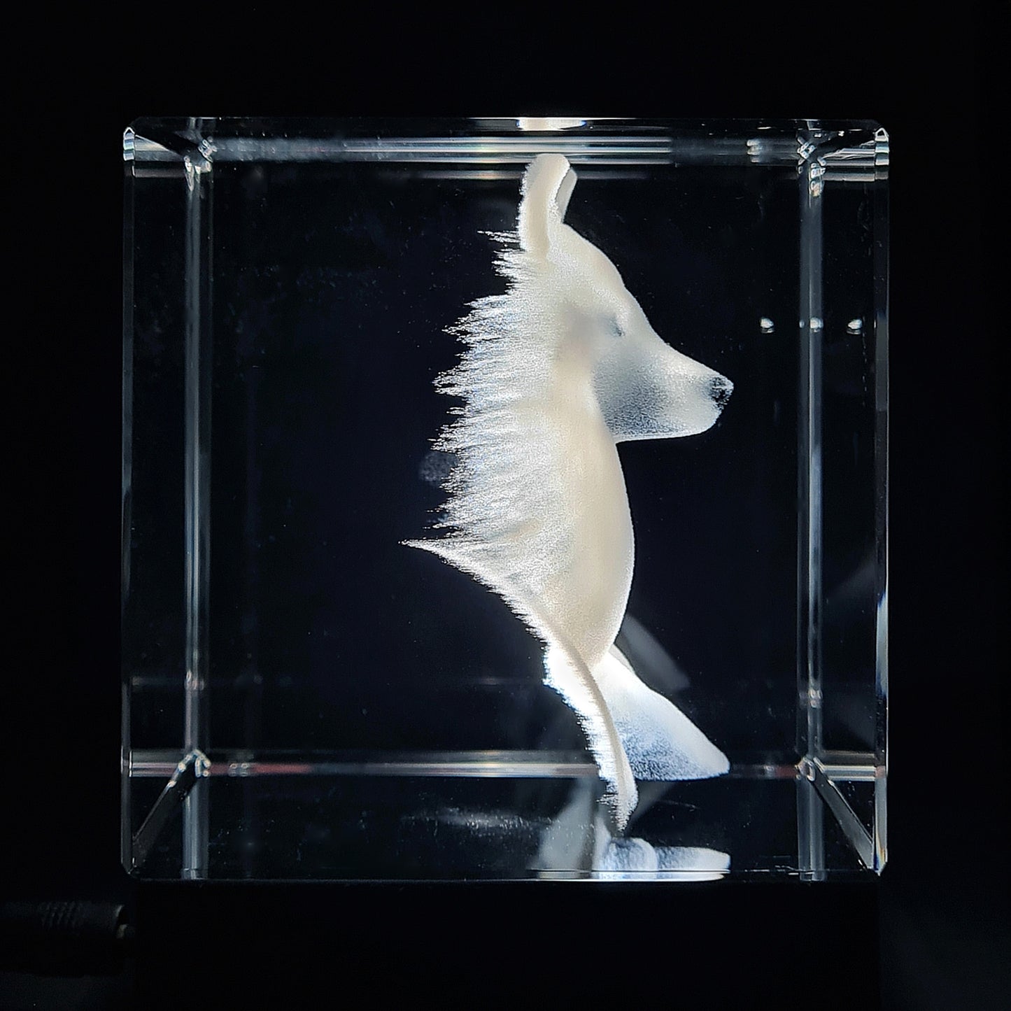 Custom LED Crystal - Medium 80x80x80mm  square Cube