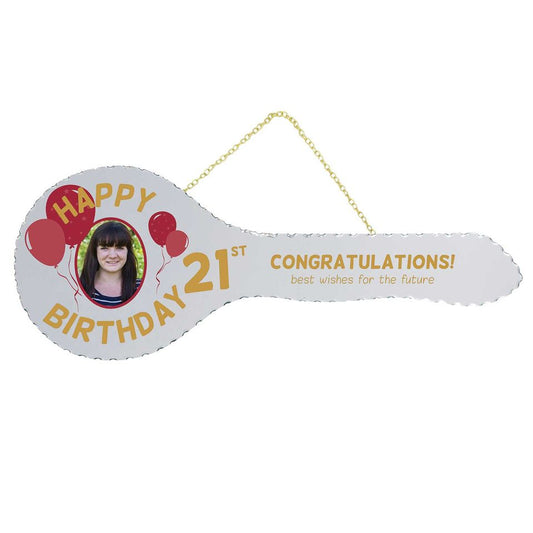 21st Celebration Key - Red Balloons