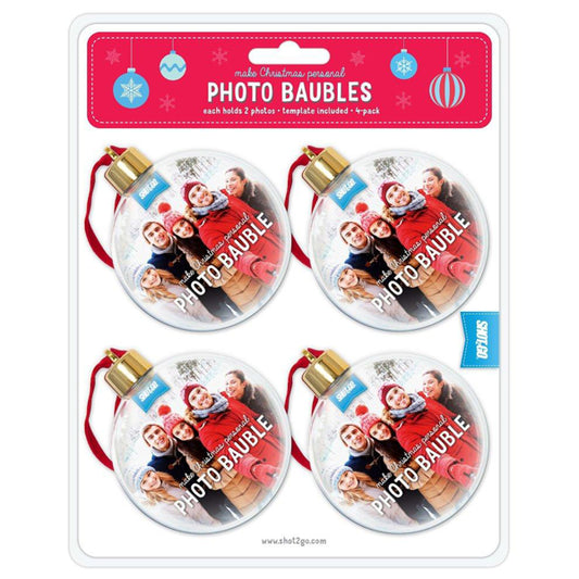 Christmas Photo Bauble 4 pack